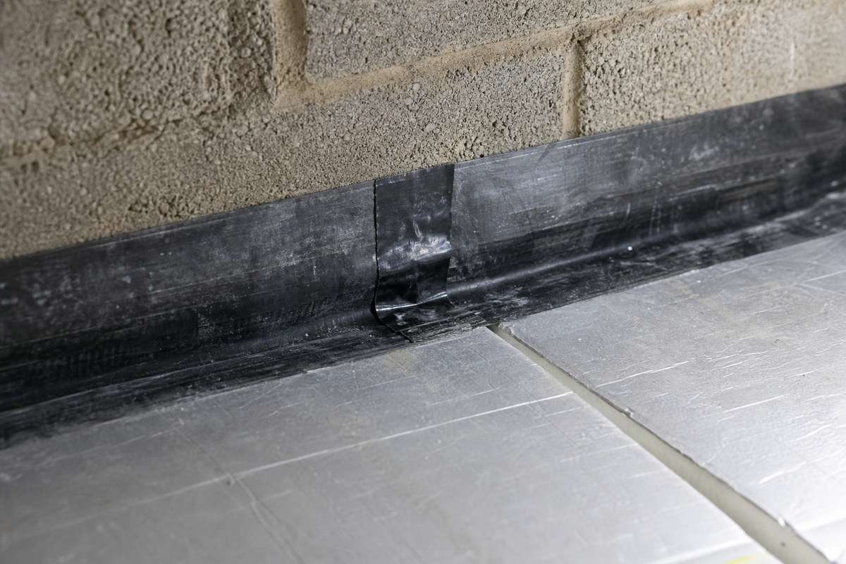 Garage conversion damp proof membrane detail in Basingstoke