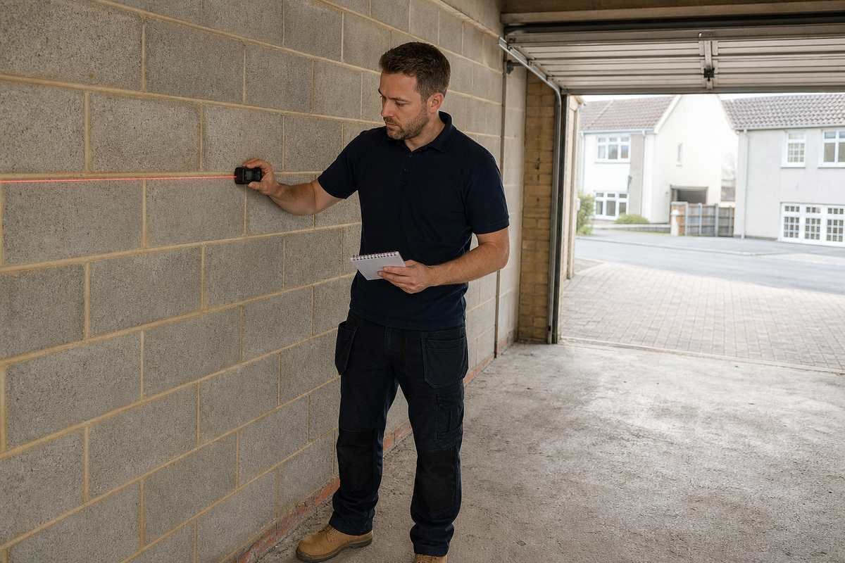 Garage conversion internal survey in Basingstoke